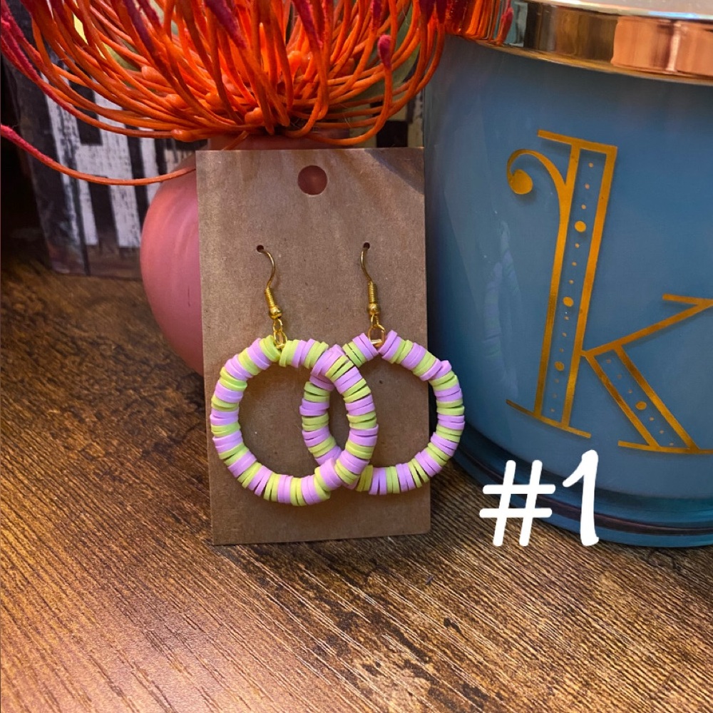 Jewlery By Kallie Colorful Hoop Earrings